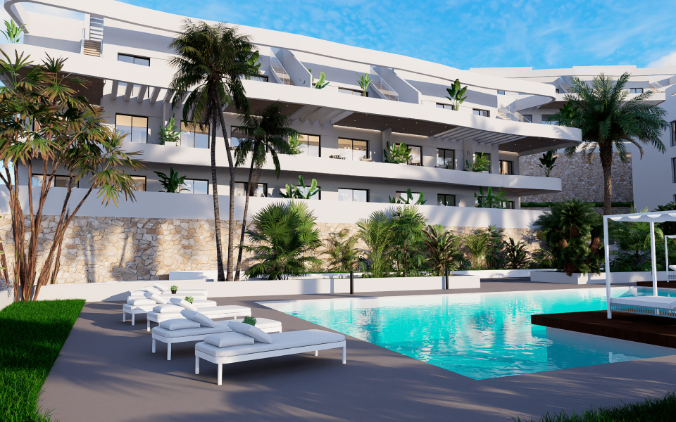Vue d'ensemble Appartements en front de golf à Finestrat